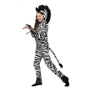 2021 Ny produkt Halloween jul cosplay zebra kostym fancy party rollspel kostymer vuxna barn djur kostym y0913