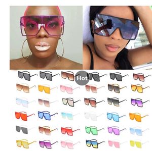 Оптом 34 цвета цельные квадратные солнцезащитные очки для женщин мужчины старинные негабаритные градиентные солнцезащитные очки женские элегантные оттенки UV400