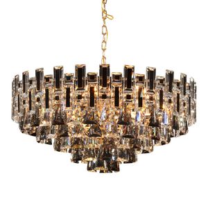 Luz Luxo Cristal Chandelier Luxo Villa Atmosférico Hotel Lobby Lighting Modelo Quarto Quarto Jantar