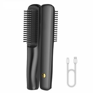 Wireless Men Quick Beard Straightener Hair Style Comb Cordless Usb Charging Straightening Brush Electric Combs