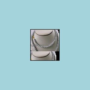Beaded Neckor Pendants Jewelry Wholesale 9-10mm Tahitian Sier Gray Pearl Necklace 38 Inch 14K Gold Clasp Drop Delivery 2021 C1D