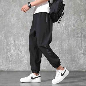 Sommer Quick Dry Baggy Jogginghose Männer Sportswear Schwarz Jogger Hosen Männliche Reißverschlusstaschen Track Hosen Plus Größe 6XL 7XL 8XL 210715