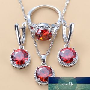 Düğün Jewelrynew 925 Gümüş Setleri Siyah Zirkon Dangle Küpe Ve Kolye Yüzük 3 Parça Set Kadınlar Trendy Kostüm