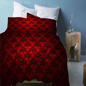 Sängkläder Sätt Fashion Duvet Cover Red 3-Piece Set 2 Pillowcases 1 sovrum säng omslag ...