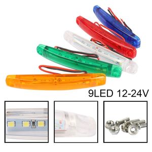 10 ADET 12 V 24 V 9LED Yan Marker Işık Araba Ampuller Dönüş Sinyal Gümrükleme Işık Yan Işık için Kamyon Römork