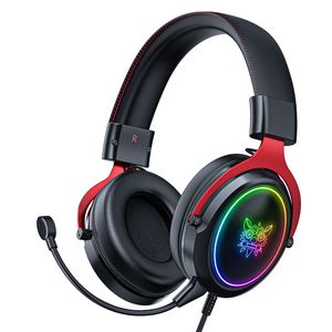 Onikuma X10 PC Gaming Headsets RGB Wired Headphones med avtagbar mikrofon Bass stereo över huvudet hörlurar för dator PS4 Xbox