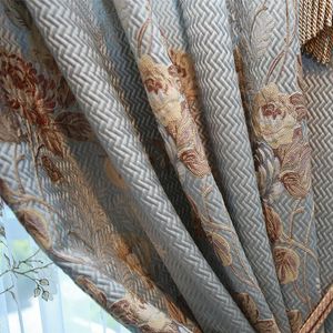 Gardin draperier som anpassad europeisk stil 2021 lyxig atmosfärisk villa amerikansk skuggning dekorera gardiner för vardagsrum matsal bedroo