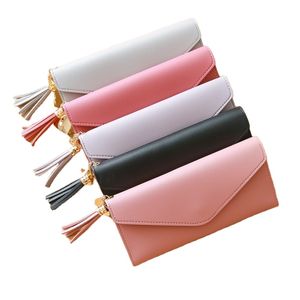 Versione coreana del nuovo portafoglio a mano lunga tendenza ciondolo cuore moda semplice piccola borsa di grano litchi fresco J0005