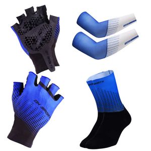 Neue Anti Slip Fahrrad Handschuhe mit Socken und Ärmeln Set Kurze Halb Finger Radfahren Handschuhe Outdoor Sport Männer Fahrräder Handschuhe h1022