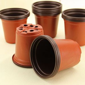 90X60X80mm Plastic Round Flower Pot Nursery Home Decorating Garden Pots Pots Plant Planter Suppli