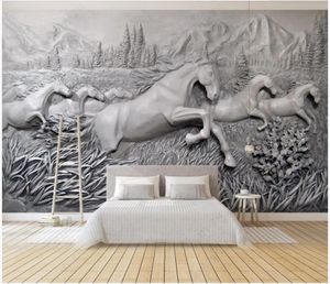 Wallpapers personalizzato PO wallpaper per muras 3d murale moderno goffrato cavallo sfondo a muro carte decor