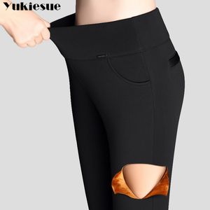 Leggings da allenamento sexy a vita alta per le donne leggins mujer fitness feminina mutandine calde invernali da donna legging femme plus size 6xl 210608