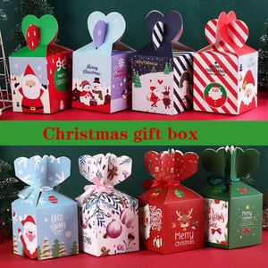 Caja Del Paquete De Dulces De Navidad al por mayor-Caja de empaques de caja de manzana de Christma Bolsa de papel creativo Navidad Eva Navidad Fruta Caja de regalo Candy Retail