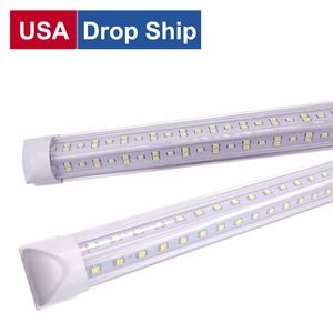 Porta mais fria integrada T8 LED Tubes Light 4FT 5FT 6FT V-Shaped 270 Ângulo LED Fluorescente Tubo Fluorescente Ligh 85V-265V 6000K Lojas de Dias Luz