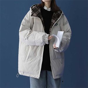 LEGIBLE Winter Jacket Women Thick Female Jackets Warm Coat Woman Loose Oversized Parkas 211216