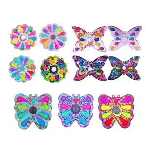 Prasy dla dzieci Prosta zabawka Color Control gryzonie Pioneer Butterfly Baby Digital Fidget Spinner Poch Zabawki Mózg Rozwój Stresowy Reduktor