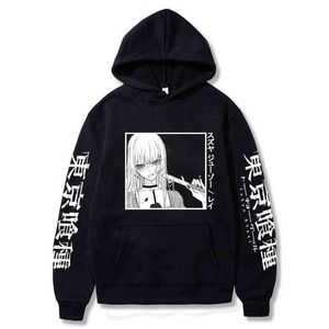 2021 Tokyo Ghoul Anime Hoodie 긴 소매 느슨한 힙합 Uniex Sweatshirt Y1213