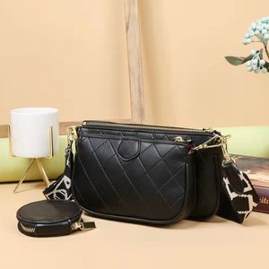 Kvinnor Crossbody Bag 3pcs / Set Designer Luxury Handväskor Axel PU Läder Girl Fashion Purse Cletter Hög kvalitet med Wallet Lianjin52
