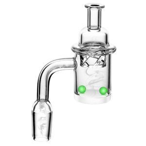 Banger al quarzo al 100% Ciotola per tubo per fumatori 90 gradi 4 mm di spessore 25 mm di larghezza AFM con sfera luminosa 3 pezzi Accessori per fumo Strumenti per tabacco Bong per unghie maschili Dab Rigs