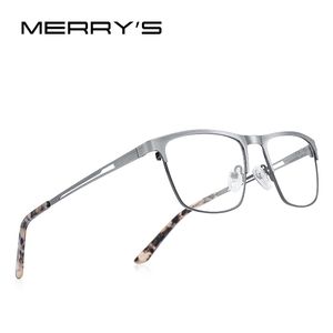 Merrys design liga de titânio leitura para homens mulheres anti azul luz bloqueando CR-39 lentes de vidros de resina S2281FLH