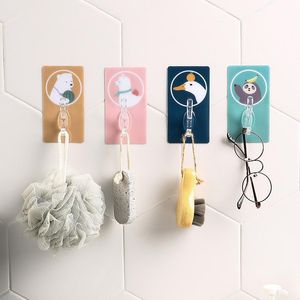 Hooks & Rails Door Back Hook Fun Clothes Strong Viscose Key Holder Super Load-bearing Kitchen Multi-Purpose Home Organizer