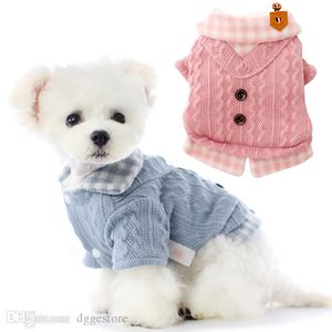 Caldo maglione per animali domestici Vestiti invernali per cani Abbigliamento per cani per cani di piccola taglia Pomerania Yorkies Chihuahua Schnauzer Fodera di flanella ispessita Cappotti Giacche da ragazza rosa XS A271