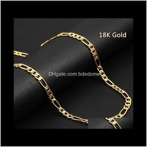 Подвесные ожерелья подвески бросают доставку 2021 16-32 дюйма в европейской роскошной мужчинах Женщины мода Сплошная колье из золотой цепь 18 тыс.