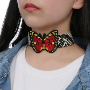 Chokers vintage mujer gargantilla collar mariposa bordado collares moda personalidad bordado joyería