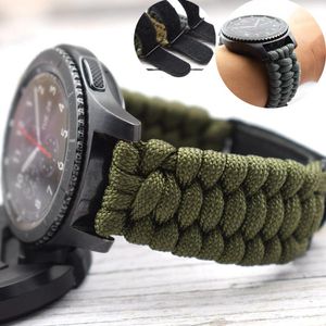 Watch Bands Sport Braided Band For Samsung Galaxy mm mm Nylon Watchabnd Bracelet Huewei GT e Rope Strap Leather Clasp