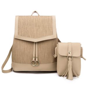 Moda Mulheres Backpack Cover Pacote Composto Ombro Crossbody Bag High Capacidade Viagem Montidão Multifuncional Q0528
