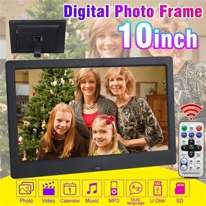 10-Zoll-LCD-Digital-PO-Rahmen LED-Hintergrundbeleuchtung Vollfunktion Bild Video Elektronisches Album Geschenk Unterstützung MP4 Movie Player 211222