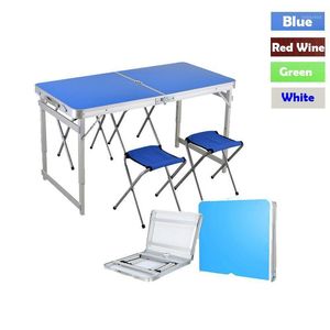 Folding Picnic Table And Chair Set Space-Saving Furniture Portable Adjustable Aluminum Outdoor Beach Desks Camp