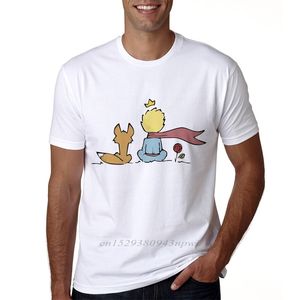 Men The Little Prince Shirt Summer Funny T-shirt Short Sleeve O-neck Tshirt Male Cool Cartoon Tops Tees 210706