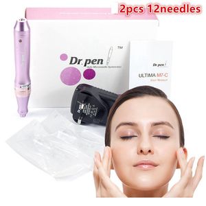 Plug-in Derma Pen ULTIMA M7C Auto Microneedle System Wimpernwachstumsmaschine Dr.pen Serum (Professionelles Permanent Make-up für Augenbrauen)