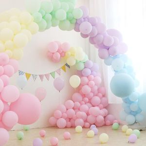 Party Decoration 50pcs 10inch/12 Inch Macarons White Pink Pastel Candy Latex Balloons For Wedding Baby Shower Decor Air Helium Globos