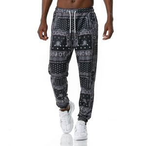 الفاخرة الملكي الرجال ركض sweatpant 3d الأزهار طباعة بنطلون الركض السراويل الرجال عارضة الهيب هوب الشارع الشهير السراويل الرياضية الذكور XXL1