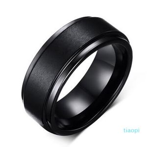 Mens 8mm se riwedding band svart ren karbid volfram förlovningsring för män smycken