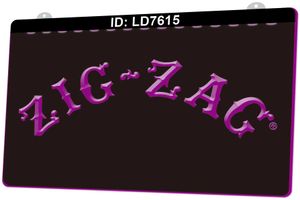LD7615 Zig Zag 3D gravering LED Light Sign grossisthandel