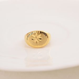 18 K solid Gold Ring Fine G/F THAI BAHT adjusable Rings Resizable Plane Figure starlight Women's Adolescent Jewelry