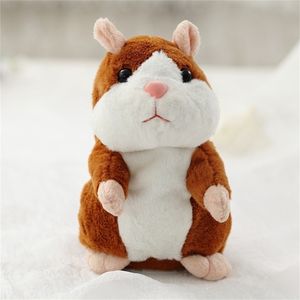Drop Promotion 15cm Lovely Talking Hamster Speak Talk Sound Record Repeat Fyllda Plush Animal Kawaii Toys 210728