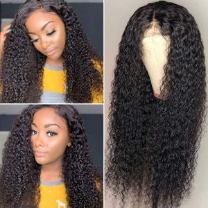 Brasiliansk Remy Wig Jerry Curly Lace Front Human Hair Wigs För Kvinnor Transparent HD Lace-Frontal 130 Densitet 5x5 Stängning Periwig