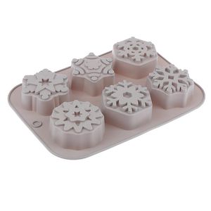 Craft Tools 1Pc Grey Snowflake Shape Soap Silicone Mold Christmas Aroma Gypsum Plaster Crafts Mould Snow Candle Molds
