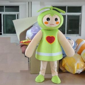 Dia das Bruxas Verde Sprouts Mascote Traje Personalização Dos Desenhos Animados Anime Tema Personagem de Natal Fantasia Vestido De Festa Carnaval Unisex Adultos Outfit