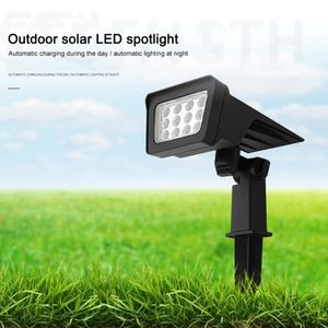 Lawn Lampor LED Solar Light Sensor Väggmonterad Dual-Purpose Spotlight Trädgård Utomhuslampa Vattentät Ground Plug Landscape