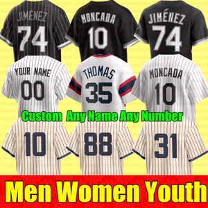 2022 Custom Men Women Youth ElOY JIMENEZ TIM ANDERSON Baseball Jersey LUIS ROBERT CHICAGOS YOAN MONCADA JOSE ABREU ANDREW VAUGHN YASMANI WHITE SOX GRANDAL KIMBREL