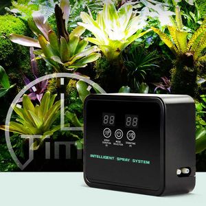 Touch Screen Sprinkler System Tropical Rain Forest Ecological Cylinder Sprinkler Automatic Watering Potted Garden Plant Sprayer 210610