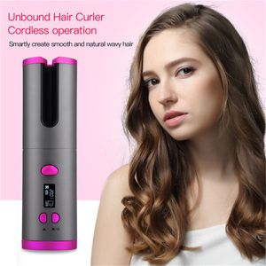 Professionell Wirless Hair Curlers Styler Tools Waver Curling Iron Machine Automatic Curls US UK EU Version Trådlös torktumlare