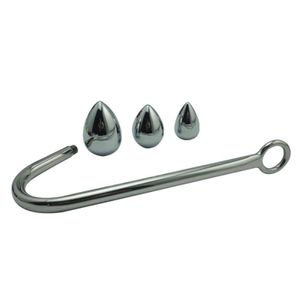 Nxy Cockriings Anal Sexo Brinquedos Gancho Plug Mutuável 3 Tamanho Tamanho Em Um Set Metal Anal Butt Plugs Drop Shipping 1123 1124