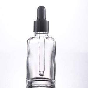 Plattformsglas eteriska oljor droppflaskor 10 ml 20 ml 30 ml påfyllningsbara tomma serumflaskor med pipett för essens
