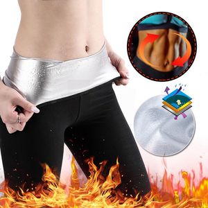 Hög midja Kvinnor Bastu Yoga Sweatpants Slimming Body Shapers Sport Leggings Fitness Stretch Lose Weight Trainer Tights Byxor Outfits